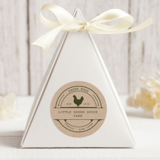 ヴィンテージファミリーファーム卵カートンシール ラウンドシール