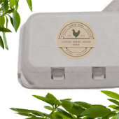 ヴィンテージファミリーファーム卵カートンシール ラウンドシール