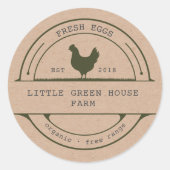 ヴィンテージファミリーファーム卵カートンシール ラウンドシール (正面)