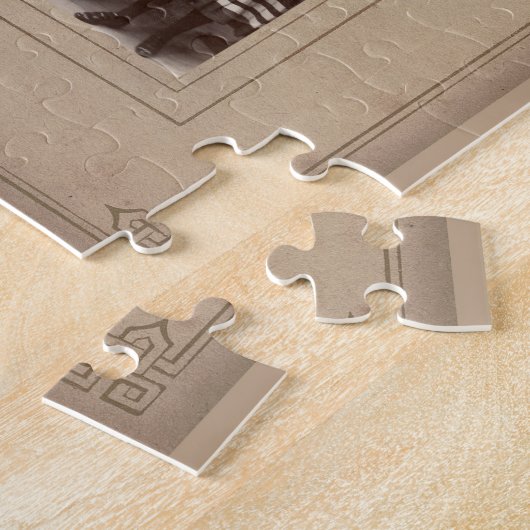 ヴィンテージファミリーポートレートカスタムフォトアルバム ジグソーパズル (側面)