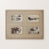 ヴィンテージファミリーポートレートカスタムフォトアルバム ジグソーパズル (横)