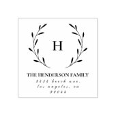 ヴィンテージファミリーモノグラムエレガント差出人住所 ラバースタンプ (インプリント)