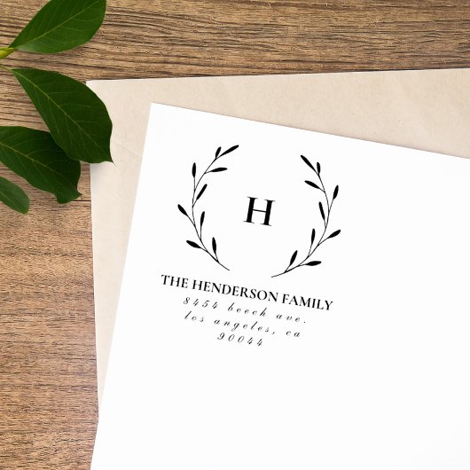 ヴィンテージファミリーモノグラムエレガント差出人住所 ラバースタンプ