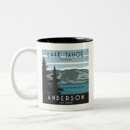 ヴィンテージファミリーレイクハウスレイクサイドウッズ ツートーンマグカップ (左)