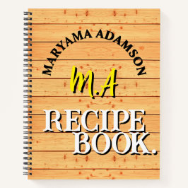 ヴィンテージファミリーレシピ本。 | 木素朴材 ノートブック