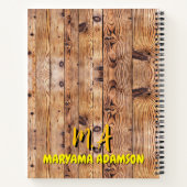 ヴィンテージファミリーレシピ本。 | 木素朴材 ノートブック (裏面)