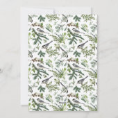 ヴィンテージファミリー写真葉緑のクリスマス シーズンカード (裏面)