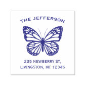 ヴィンテージファミリー差出人住所バタフライロゴ セルフインキングスタンプ (デザイン)