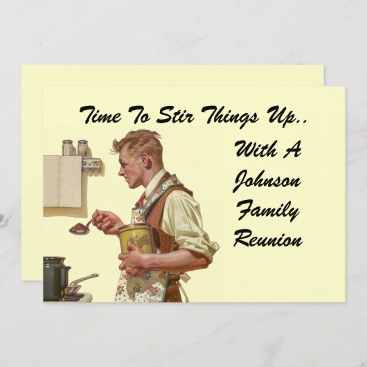 ヴィンテージファミリー懇親会が物事を動かす招待状 招待状 (正面/裏面)