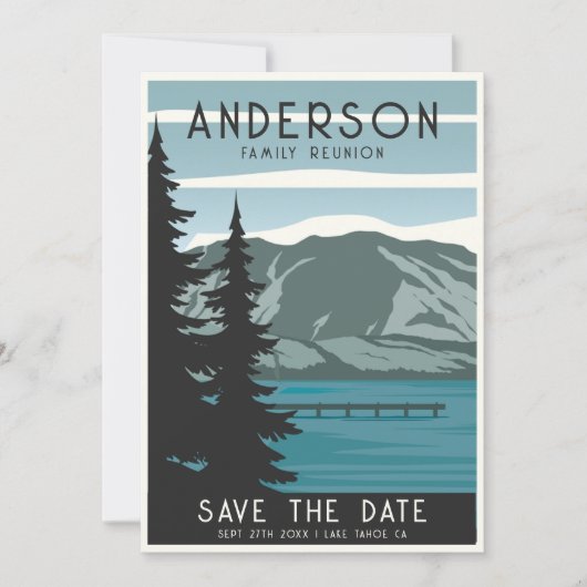 ヴィンテージファミリー懇親会キャンピングトリップフォレストツリーズ セーブザデート (正面)