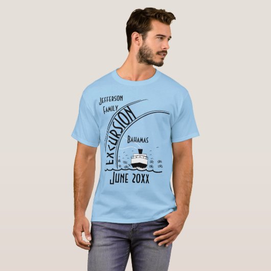 ヴィンテージファミリー懇親会クルーズ目的地 Tシャツ (正面フル)