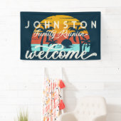 ヴィンテージファミリー懇親会サンセットビーチパームズウェルカム 横断幕 (インサイチュ)