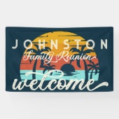 ヴィンテージファミリー懇親会サンセットビーチパームズウェルカム 横断幕 (横)