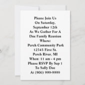 ヴィンテージファミリー懇親会ハッピーホームメーカー招待状 招待状 (裏面)