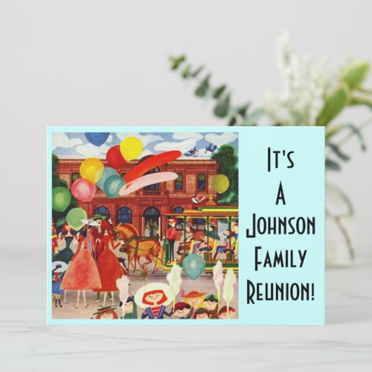 ヴィンテージファミリー懇親会パークお祝い招待状 招待状 (スタンド正面)