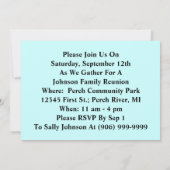 ヴィンテージファミリー懇親会パークお祝い招待状 招待状 (裏面)