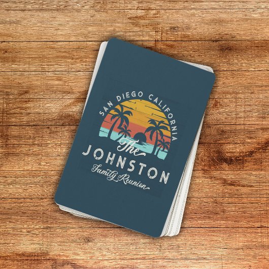 ヴィンテージファミリー懇親会レトロサンセットビーチパームズ トランプ