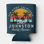 ヴィンテージファミリー懇親会レトロサンセットビーチパームズ 缶クーラー (裏面)