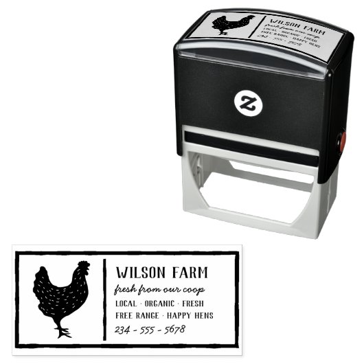 ヴィンテージファミリー所有のファームエッグカートンパーソナライズされた セルフインキングスタンプ (インサイチュ)
