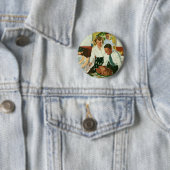 ヴィンテージファミリー料理感謝祭ディナーキッチン 缶バッジ (インサイチュ)