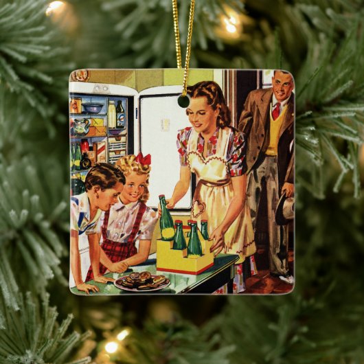 ヴィンテージファミリー、お母さん、お母さん、キッチンのおつまみ セラミックオーナメント (ツリー)