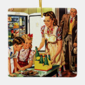 ヴィンテージファミリー、お母さん、お母さん、キッチンのおつまみ セラミックオーナメント (正面)
