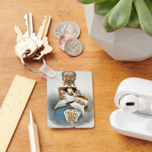 ヴィンテージファミリー、父(4連ベビー) キーホルダー (デスク)