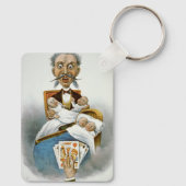 ヴィンテージファミリー、父(4連ベビー) キーホルダー (裏面)