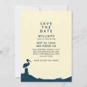 ヴィンテージファミリ懇親会日付の保存ビーチ |デコ セーブザデート (裏面)