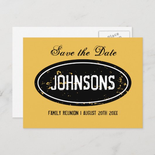 ヴィンテージファミリ懇親会日付ポストカードの保存 案内ポストカード (正面/裏面)