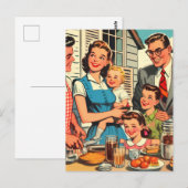 ヴィンテージファミリ漫画 ポストカード (正面/裏面)