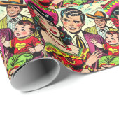 ヴィンテージファミリ漫画 ラッピングペーパー (ロールコーナー)