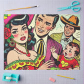 ヴィンテージファミリ漫画 薄葉紙 (クラフト)