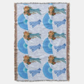 ヴィンテージファンとブーツ スローブランケット (正面縦)