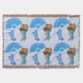 ヴィンテージファンとブーツ スローブランケット