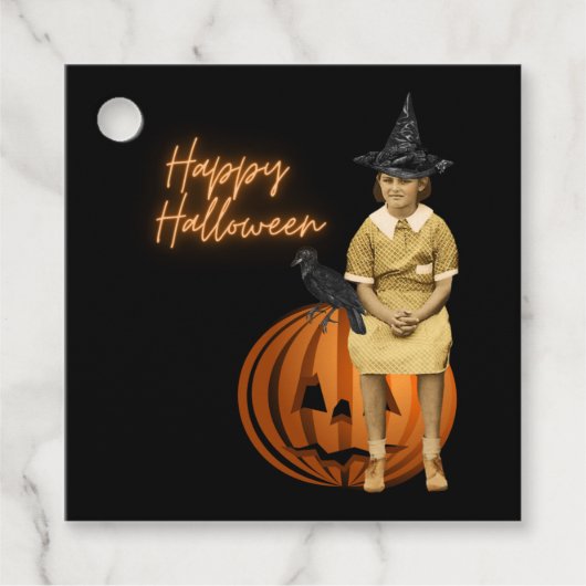 ヴィンテージファンキーガールウィッチハロウィーン フェイバータグ (正面)