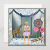 ヴィンテージファンキーキッド変更アートコラージフラットカード (正面/裏面)