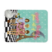 ヴィンテージファンキーグループ誕生日の挨拶 マグネット (横)