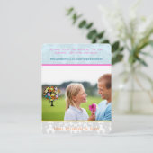 ヴィンテージファンキーダマスク写真ウェディング日付を保存 セーブザデート (スタンド正面)