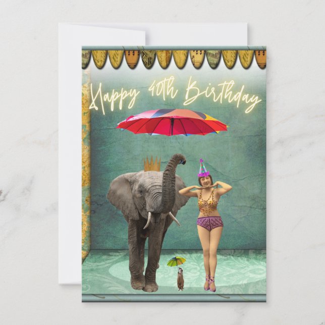 ヴィンテージファンキーパーティーガール40歳の誕生日 (正面)