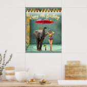 ヴィンテージファンキーパーティーガール40歳の誕生日 ポスター (キッチン)