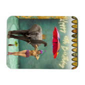 ヴィンテージファンキーパーティーガール40歳の誕生日 マグネット (横)