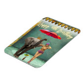 ヴィンテージファンキーパーティーガール40歳の誕生日 マグネット (左側)