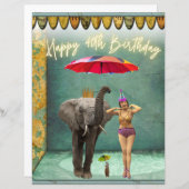 ヴィンテージファンキーパーティーガール40th誕生日スクラップブック (正面/裏面)