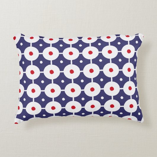 ヴィンテージファンキーレトロシームレスパターンシームレスなレット アクセントクッション (正面)