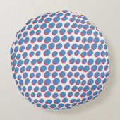 ヴィンテージファンキーレトロシームレスパターンシームレスな仮想化 ラウンドクッション (裏面)