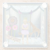 ヴィンテージファンキー子がアートコラージュを改変 ガラスコースター (裏面)