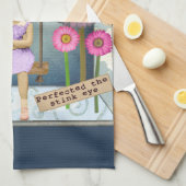 ヴィンテージファンキー子がアートコラージュを改変 キッチンタオル (四つ折り)