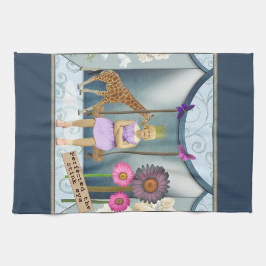 ヴィンテージファンキー子がアートコラージュを改変 キッチンタオル (横)