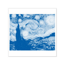 ヴィンテージファンゴッホ「星空の夜」ゴム印